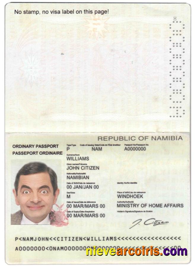 Namibia passport